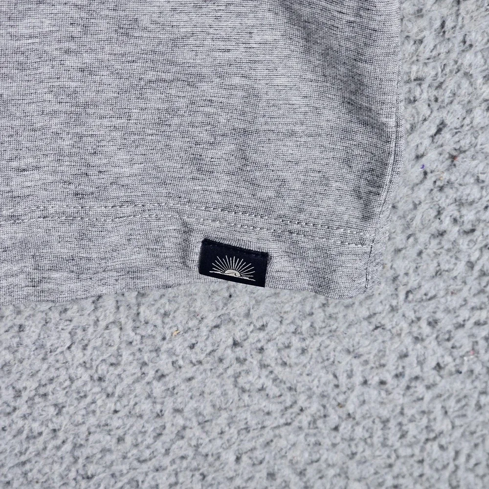 Faherty Movement T-Shirt Mens Small Heather Nylon Short Sleeve Crew Neck MKU2417